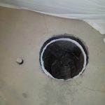 Sealing of sump pit with transparant cover.